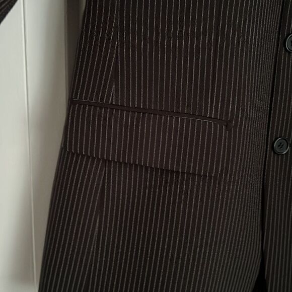 Le Chateau Men’s Black Pinstripe Blazer Size 38‎ - Picture 7 of 15